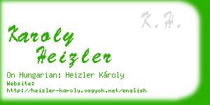 karoly heizler business card