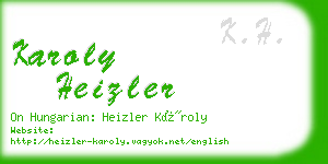 karoly heizler business card